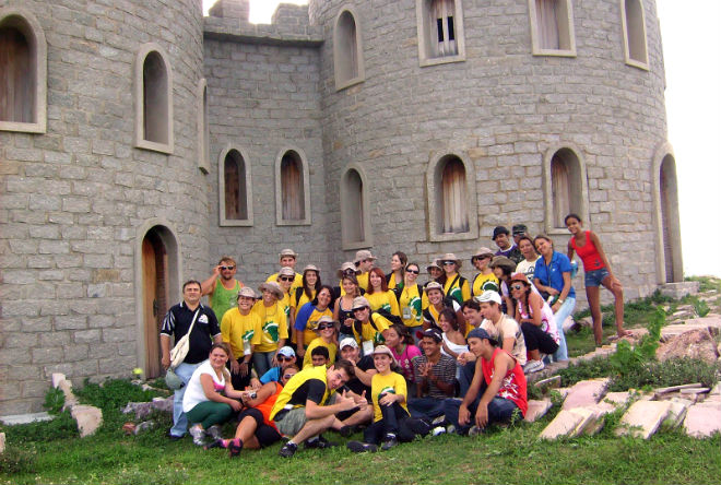 tourist in castle brazil