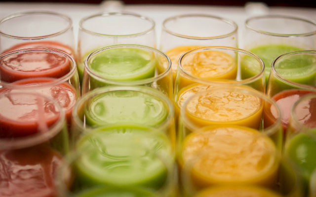 HenSpark glass fruits juice