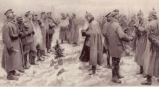 Christmas Truce 1914 Illustration