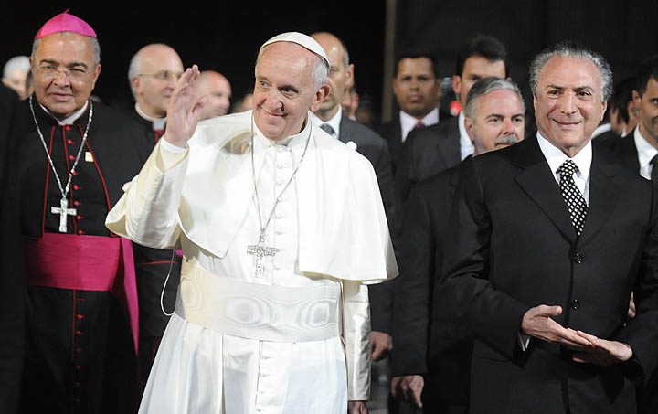 Pope Francis Waving