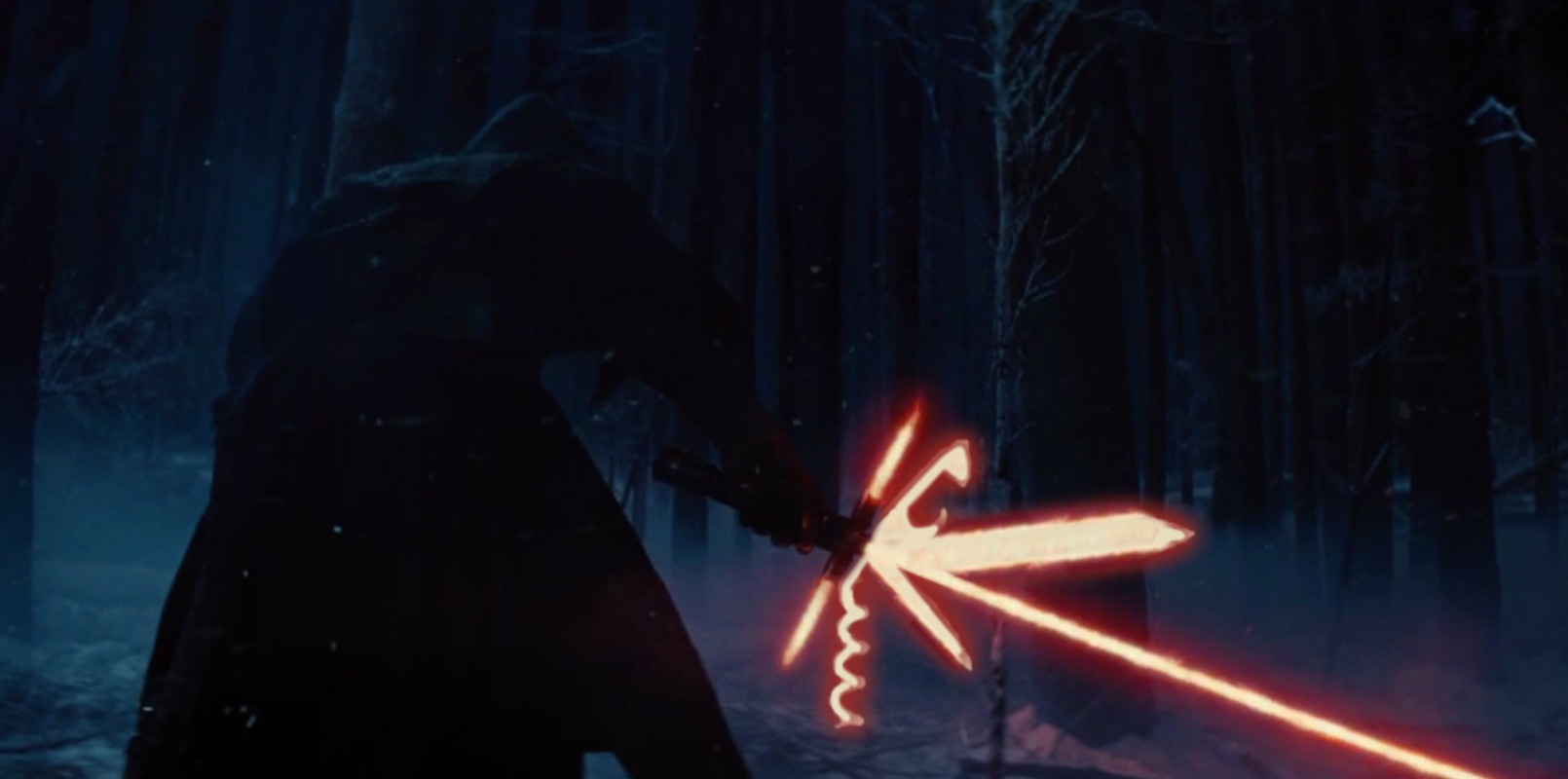 Kylo Ren's Tri-Lightsaber