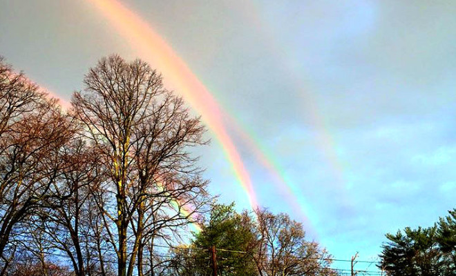 quadruple rainbow viral news