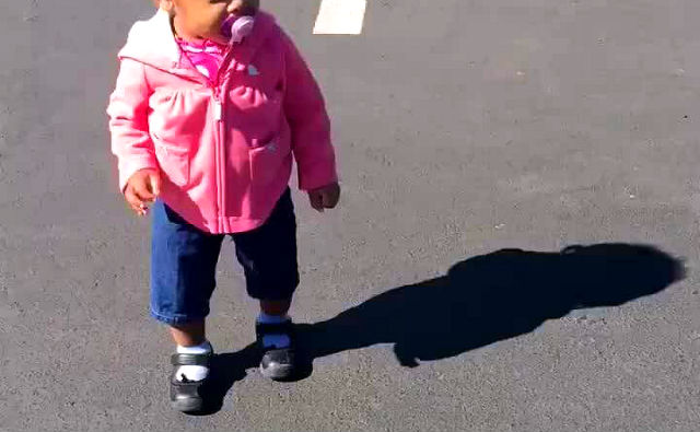 little toddler girl afraid own shadow viral by dad jacobs