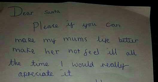 child open letter to santa wish mother help