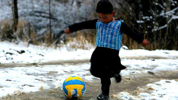 Afghan Boy Goes Viral with Messi-inspired Jersey Made from Plastic Bag