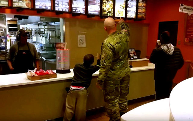 army ranger risdon feeding kids viral