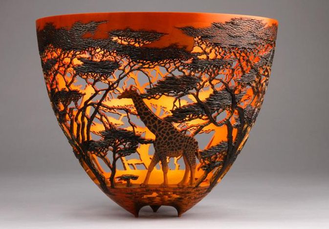 African Dream Sunset 1 - wood art by Gordon Pembridge class=aligncenter size-full wp-image-9735