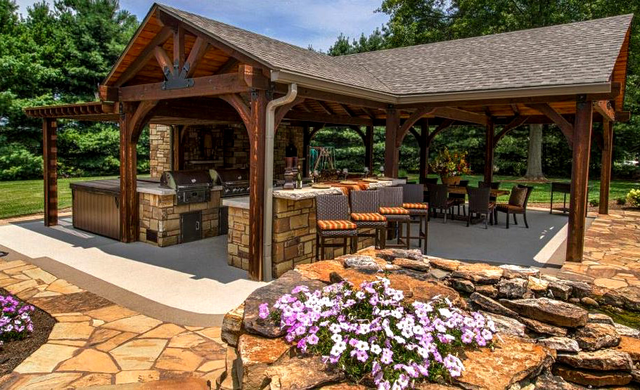Pergola and Pavilion Design Ideas - Outdoor Kitchen