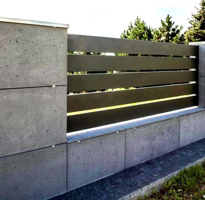 Backyard fencing ideas - Solid Geometric Concrete 