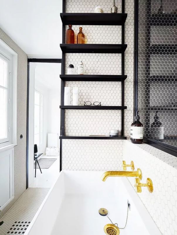 Tiny bathroom by David Foessel for Septembre Architecture - Bathroom Design Ideas