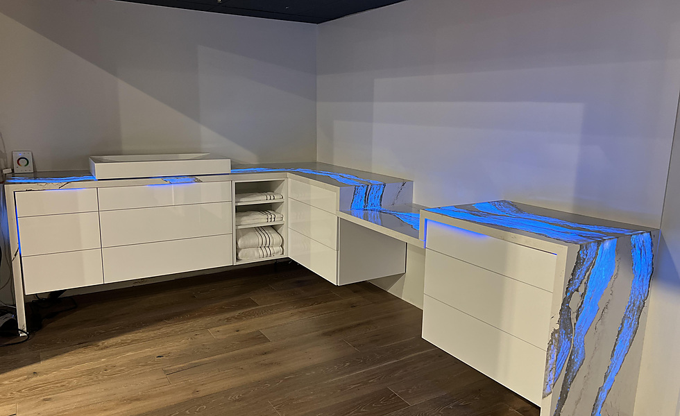 Vanities and Storage That Fit Tight Baths